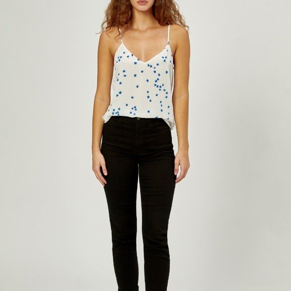 Equipment Tops - Silk Camisole with Blue Star from Equipment